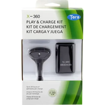 Tera BN-007-3 baterie 4800 mAh XBOX 360 + nabíjecí kabel X360