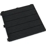 Šedá gumová terasová dlažba FLOMA Cosmopolitan - délka 30,5 cm, šířka 30,5 cm, výška 1,5 cm - 80100019