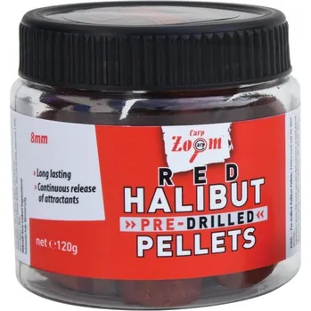 Carp Zoom Pro-Drilled Red Halibut Pellets - 8mm