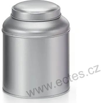 Dóza na potraviny SILVER PL plechová dóza caddy 3069/90 stříbrná mat na 150 g sypaného čaje