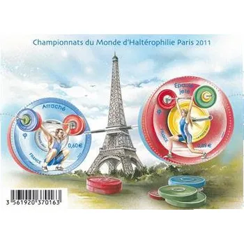 Poštovní známka Post France (2011) MiNr. 5189 - 5190 ** - Francie - BLOCK 162 - MS ve vzpírání