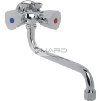 Vodovodní baterie Rubinetteria Gaboli Luigi Baterie beztlaková nástěnná, kohoutková, chrom, GL 9700 CR