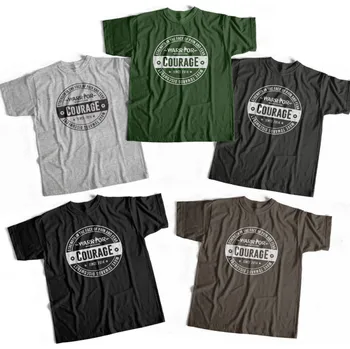 Pánské tričko Tričko Warrior COURAGE XXL Hnědá BROWN