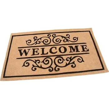 Rohožka Béžová textilní čistící vnitřní rohož FLOMA Welcome - Deco - 45x75x0,3cm 89897122