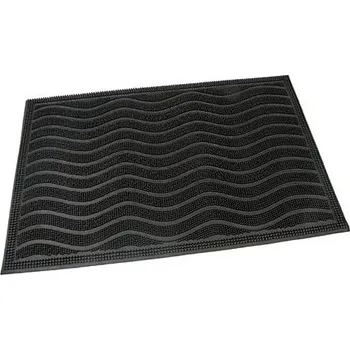 Rohožka Gumová čistící venkovní rohož FLOMA Waves - D 40cm, Š 60cm a V 0,9cm 70080111