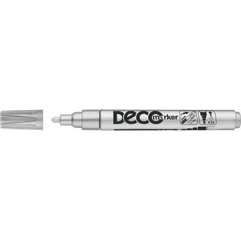 Lakový popisovač Decomaker, stříbrná, 2-4mm, ICO
