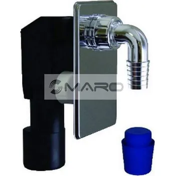 Plast Brno Sifon pračkový podomítkový 40/50 mm, krytka plast/chrom, EPPC450