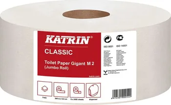Toaletní papír Katrin Jumbo Classic 220 mm bílý 2vrstvý 6 ks