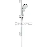 Hansgrohe Croma Select S Set sprchový s tyčí 65 cm, 3-polohová sprcha, hadice 160 cm, bílá/chrom, 26562400