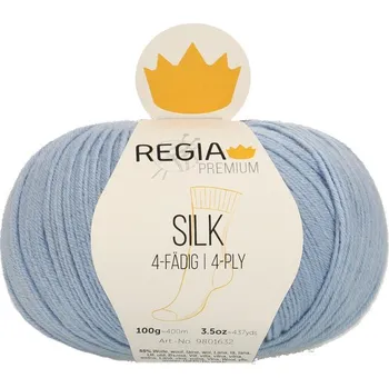 Příze Regia Premium Silk 52 Dětská Modrá (Ponožková Příze Regia Premium Silk 52 Baby Blue)