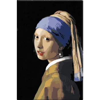 Dětské zboží Malování podle čísel - Dívka s perlou - Jan Vermeer - 40x60 cm, bez dřevěného rámu - CZ výroba