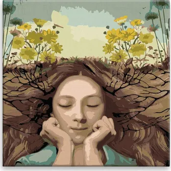 Malování podle čísel - Síla země - 40x40 cm, bez dřevěného rámu - CZ výroba