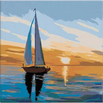 Malování podle čísel - Vzpomínky na plavbu - 40x40 cm, bez dřevěného rámu - CZ výroba