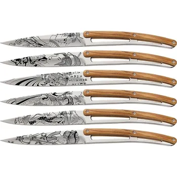 Kuchyňský nůž 6AB105 Sada 6 steakových nožů Deejo Japan