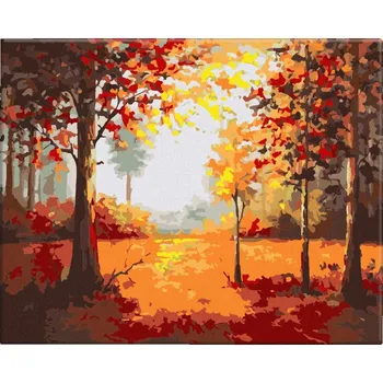 Malování podle čísel - V dubovém lese - 50x40 cm, bez dřevěného rámu - CZ výroba