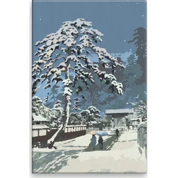 Dětské zboží Malování podle čísel - Cedr pod sněhem - 40x60 cm, bez dřevěného rámu - CZ výroba