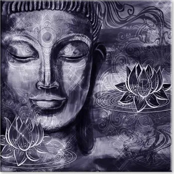 Obraz Malvis ® Abstraktní obraz fialový Buddha Velikost (šířka x výška): čtverec - 30x30 cm