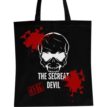 Nákupní taška Nákupní taška unisex s potiskem The secreat devil taška OK