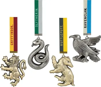Noble Collection Harry Potter Tree Ornaments Hogwarts Mascots 4 ks