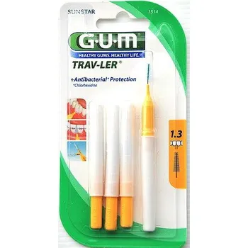 Dentální hygiena Gum Trav-Ler průchodnost 1,3mm MK konický 6ks + krytka