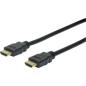 Audio kabel Digitus HDMI kabel Zástrčka HDMI-A, Zástrčka HDMI-A 5.00 m černá AK-330107-050-S Audio Return Channel, pozlacené kontakty HDMI kabel