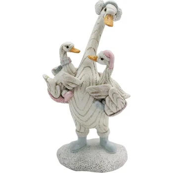 Bytová dekorace Dekorativní soška kachny s kachňaty - 9*8*18 cm