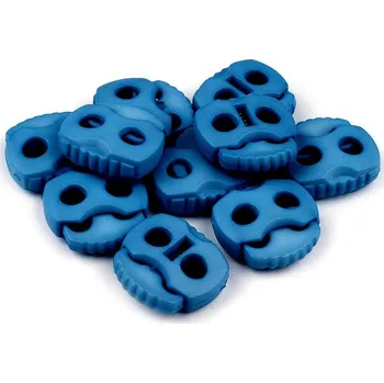 Brzdičky s dvěmi dírkami 20x20 mm, barva 10 modrá