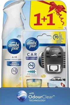 Osvěžovač vzduchu Ambi Pur Anti Tobacco sprej 300 ml + Car vůně 7 ml