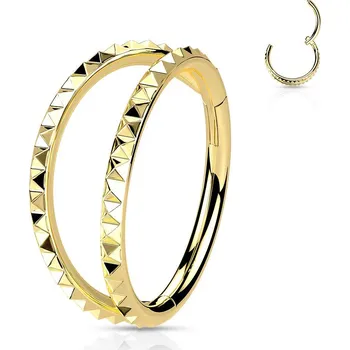 Piercing Zlacený kruh - helix / cartilage / tragus piercing (1,2 x 8 mm)