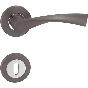 Dveřní kování MP KOVÁNÍ MP - SPIRIT - R Provedení: PZ LI (klika levá/koule), Povrch: T/OC - titan/chrom lesklý