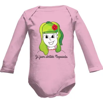 Kojenecký body Dětské body Long s potiskem Já jsem skřítek neposeda dětské