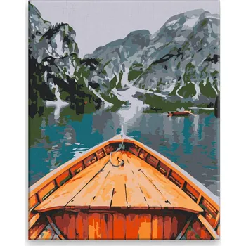 Malování podle čísel - Plavba za poznáním - 40x50 cm, bez dřevěného rámu - CZ výroba