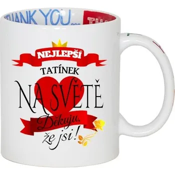 Hrnek malý bílý s potiskem Pro nejlepšího tatínka na světě