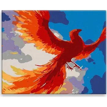 Dětské zboží Malování podle čísel - Fénix - 50x40 cm, bez dřevěného rámu - CZ výroba