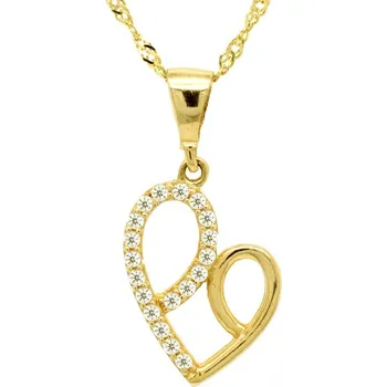 Přívěsek Elegantní zlaté srdce