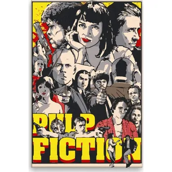 Dětské zboží Malování podle čísel - Pulp Fiction 01 - 40x60 cm, bez dřevěného rámu - CZ výroba