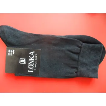 Pánské ponožky HOLUNEK-pánské ponožky LONKA černé 43-45(29-30) (pánské řetízkované bavlněné ponožky)