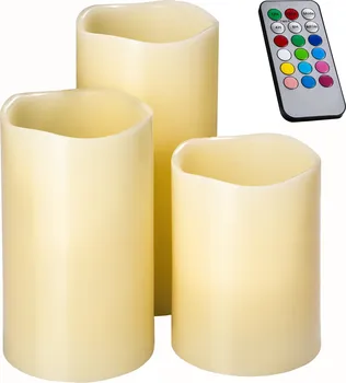led svíčka tectake 402409 3 ks bílé