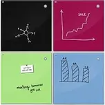 Skleněná magnetická tabule 120x90 cm - černá,rychlé dodání