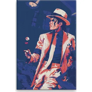 Dětské zboží Malování podle čísel - Michael Jackson 02 - 40x60 cm, bez dřevěného rámu - CZ výroba