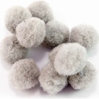 Bambulky - více barev - průměr 2 cm šedá