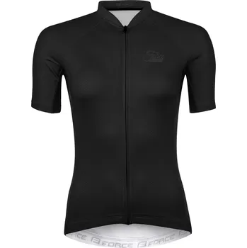 cyklistický dres Dres FORCE PURE, dámský, krátký rukáv, černý