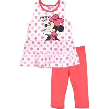 Dámská halenka Disney Minnie Mouse dívčí růžový set halenka+legíny Velikost: 74
