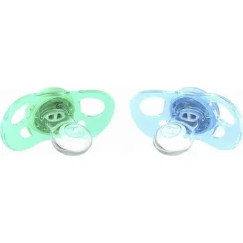 dudlíky Twistshake 2dílná sada dudlíků 0-6 m, modrá a zelená