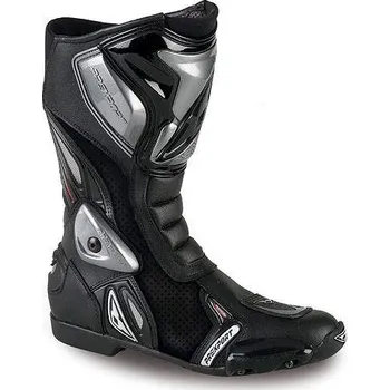 Moto obuv SONIC BK - černé motocyklové boty PREXPORT (velikost bot: 39)