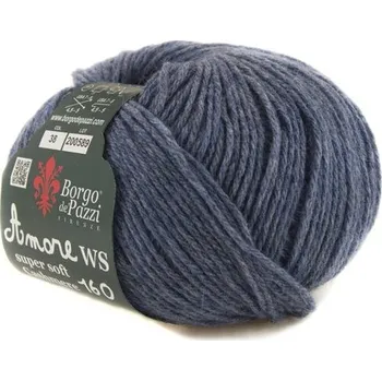 Příze Borgo de' Pazzi Amore WS Super soft Cashmere 160 jeans 38 (Super soft Cashmere 160 jeans 38)