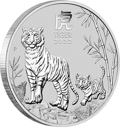 Lunární série III. - stříbrná mince Year of the Tiger (Rok tygra) 1/2 Oz 2022