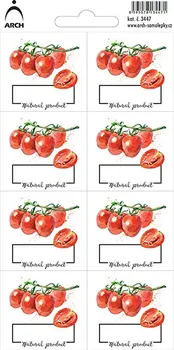 Samolepící etiketa ARCH Natural Product rajčata samolepky na zavařování 8 ks 17 x 9 cm