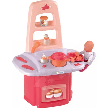 Doplněk pro panenku Přebalovací stolek Nursery Écoiffier pro panenku s kuchyňkou se 14 doplňky od 18 měsíců