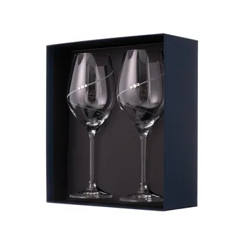 Sklenice Diamante Silhouette City s kamínky Swarowski 360 ml 2 ks